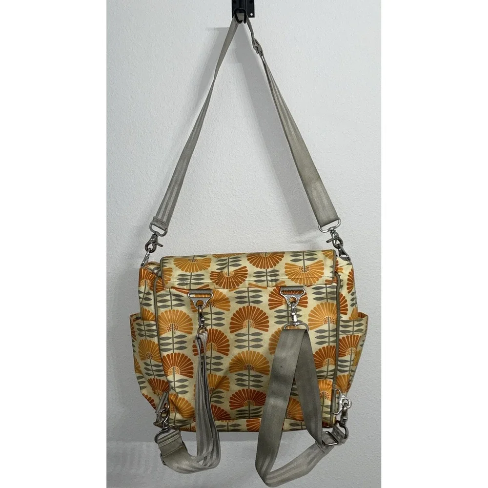 Petunia Pickle DAYDREAMING IN DAX Boxy‎ Backpack Diaper Bag Orange White Used
